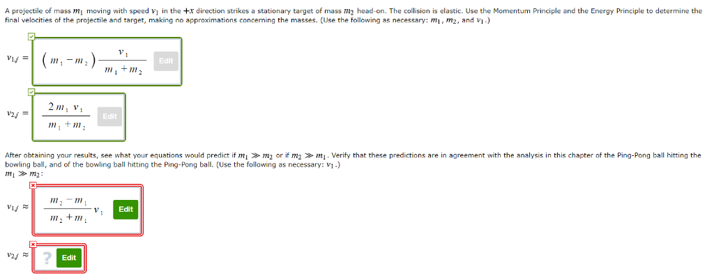 Solved A Projectile Of Mass M Moving With Speed V1 In The