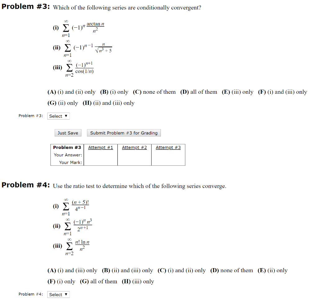 Solved Problem 1 Which Of The Following Series Converge Chegg Com