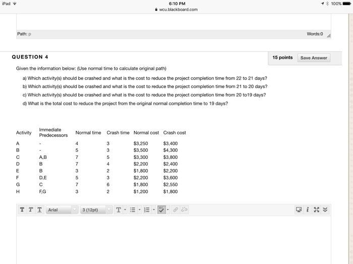 100% Wcu.blackboard.com Words Path: P 