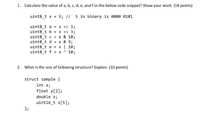 Solved 1 Calculate The Value Of A B C D E And F In Chegg Com