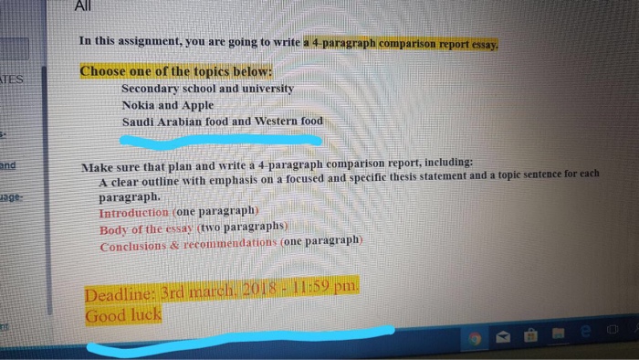 All In This Assignment You Are Going To Write 4 P Chegg Com