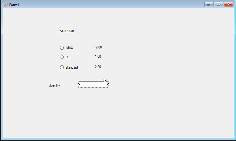 Form3 SHAZAM! O IMAX O 3D O Standard 1:00 Quantity