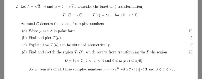 Solved 2 Let L V3 I And M 1 V I Consider The Fu Chegg Com