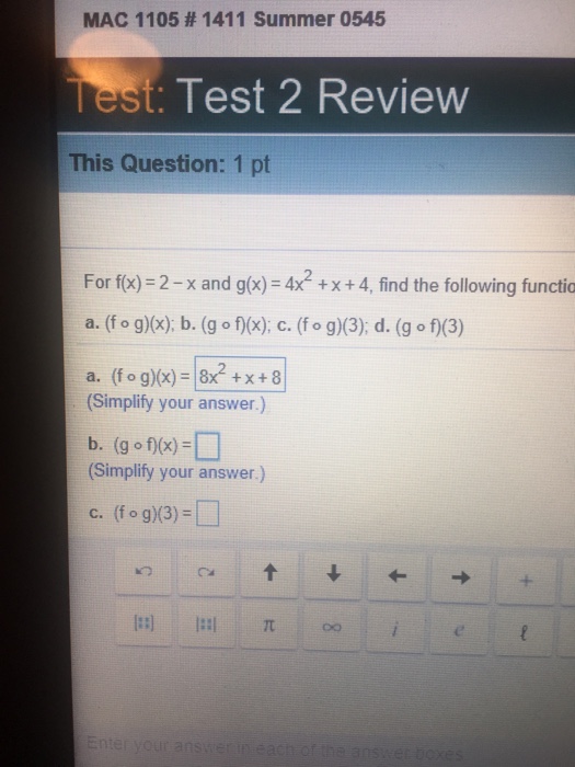 Solved Mac 1105 1411 Summer 0545 Test 2 Review This Q Chegg Com