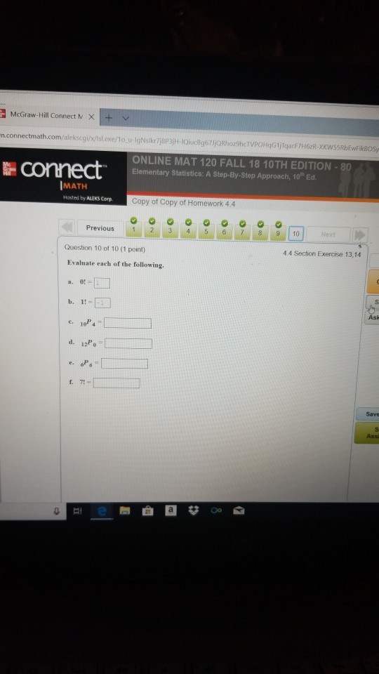 connect math statistics homework answers