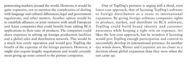 penetrating markets around the world. However, it would be One of TopDogs partners is urging still a third, even quite expen