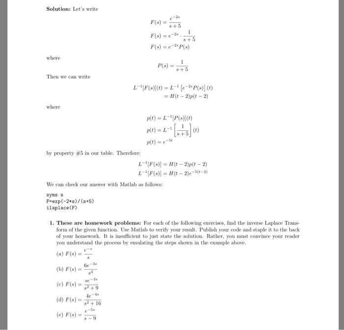 Solved Table Here Is A Small Table Of Laplace Transforms Chegg Com