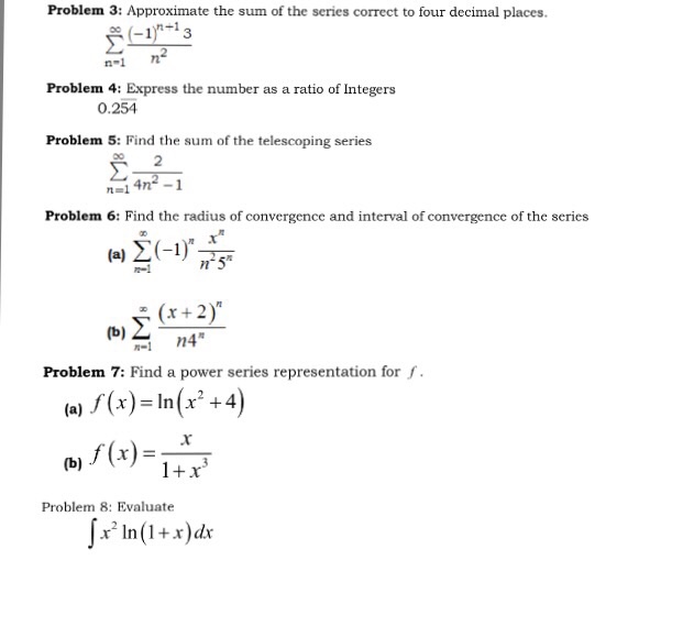 Solved Approximate The Sum Of The Series Correct To Four