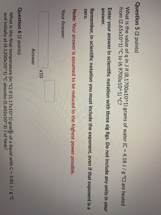 Solved Question 5 2 Points What Is The Value Of Q In J If Chegg Com