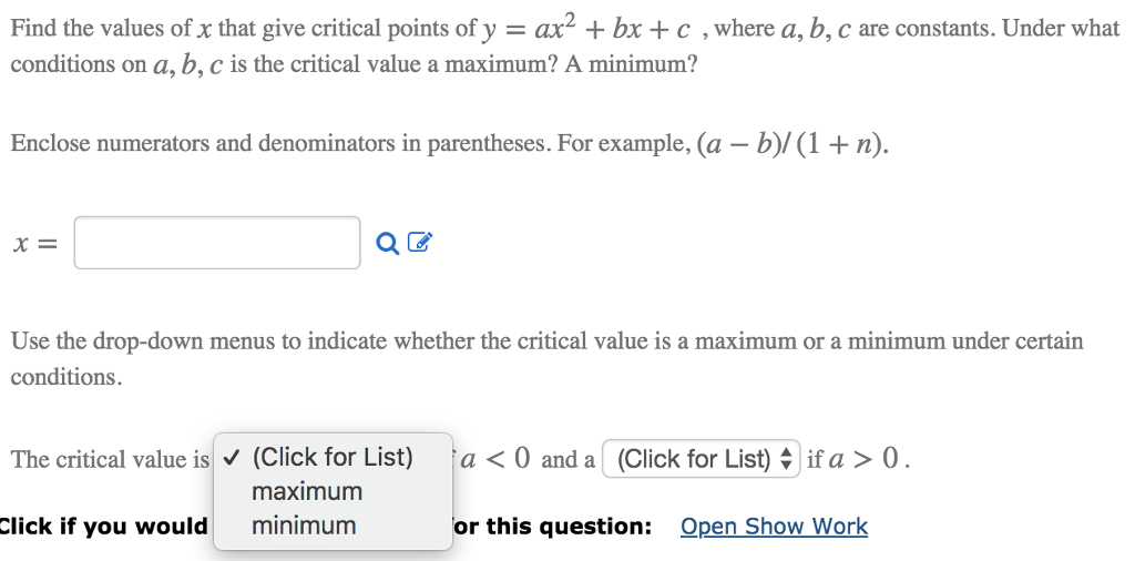 Solved Find The Values Of X That Give Critical Points Of Chegg Com