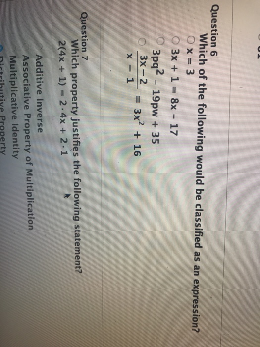 multiplicative identity inverse additive Would The Which Classified As Following An Of E Solved: Be