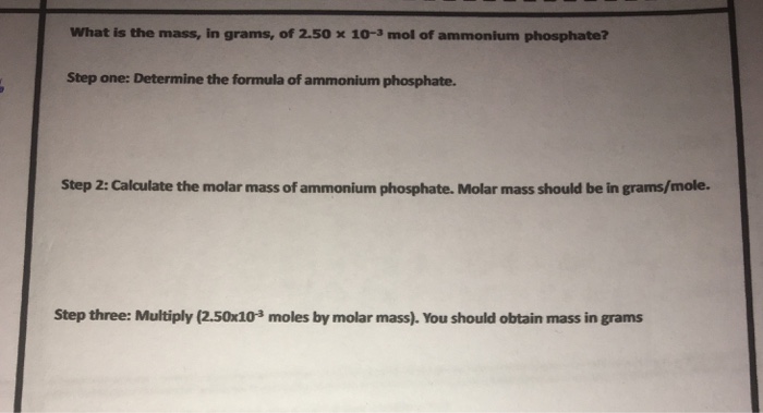 Ammonium phosphate formula