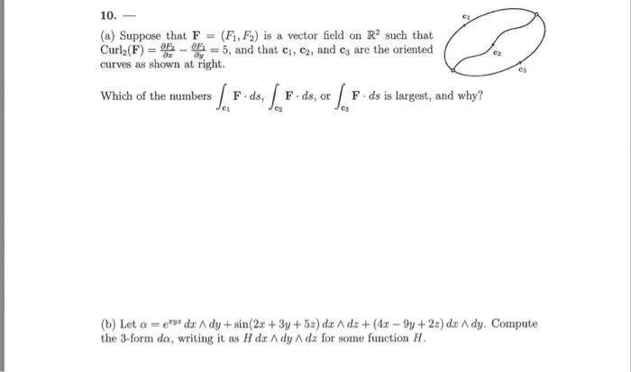 Solved 10 A Suppose That F F A Is A Vector Field O Chegg Com