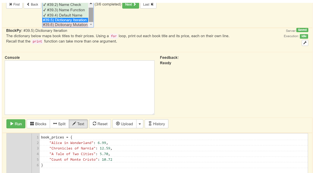Solved Blockpy 39 1 Apartment Listing Represent The Ap Dictionaries Is Not Very Common M First Back 3 6 Completed Last V 39 2