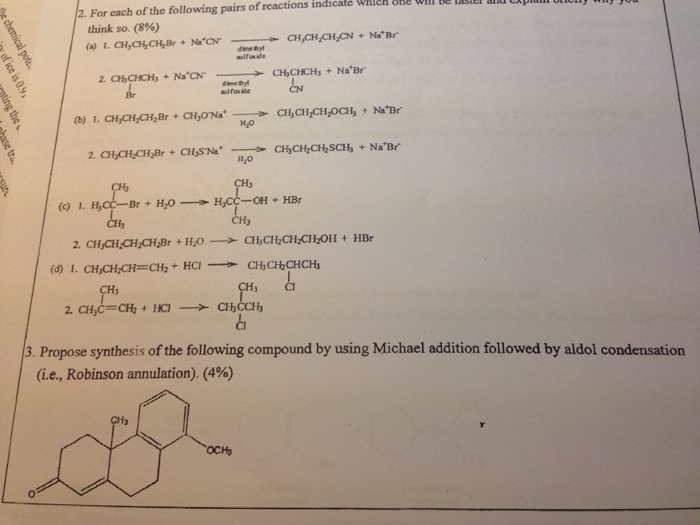 Solved Bre Ll 2 For Each Of The Following Pairs Of React Chegg Com