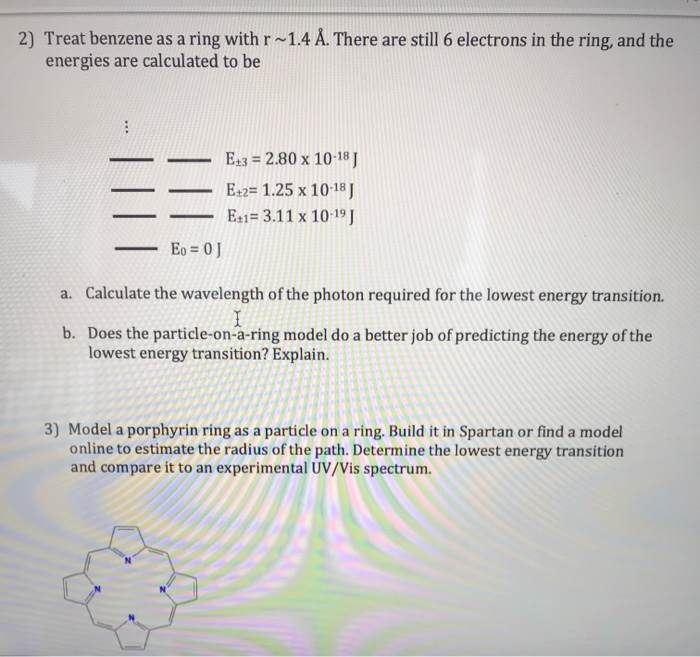 Solved 2 Treat Benzene As A Ring With R 1 4 A There Ar Chegg Com