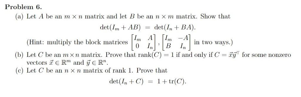 Solved 7. Given AE M. (F), let B the n x n matrix whose (i