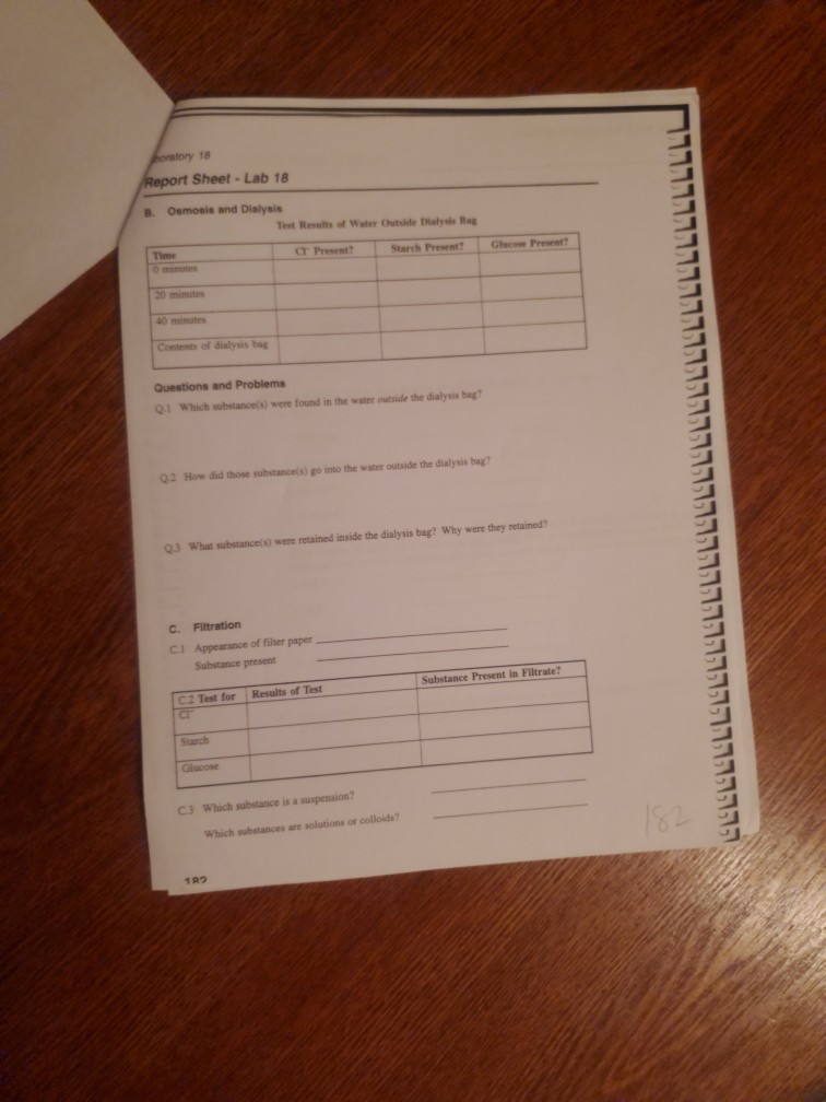 Solved Solutions Colloids And Suspensions Report Sheet Chegg Com