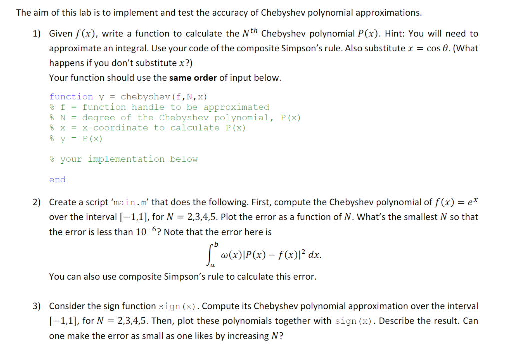 Using Matlab Composite Simpsons Rule Code For P Chegg Com