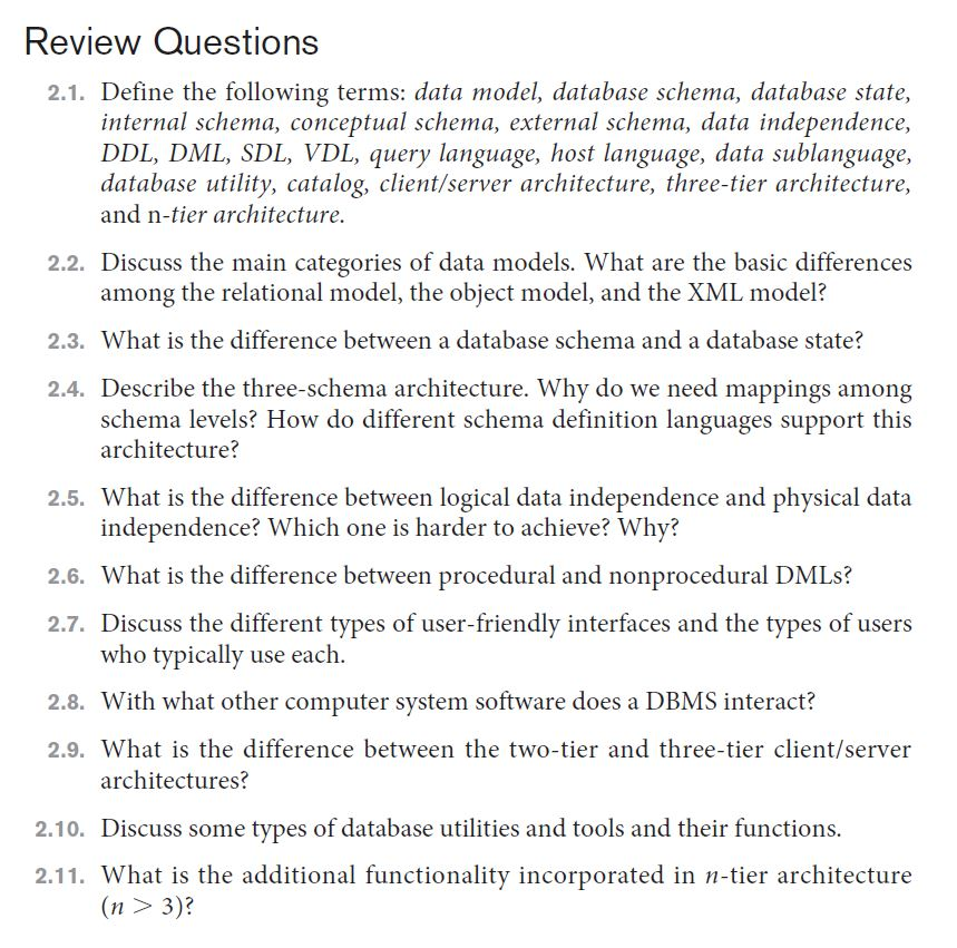 Review Questions 2 1 Define The Following Terms Chegg Com