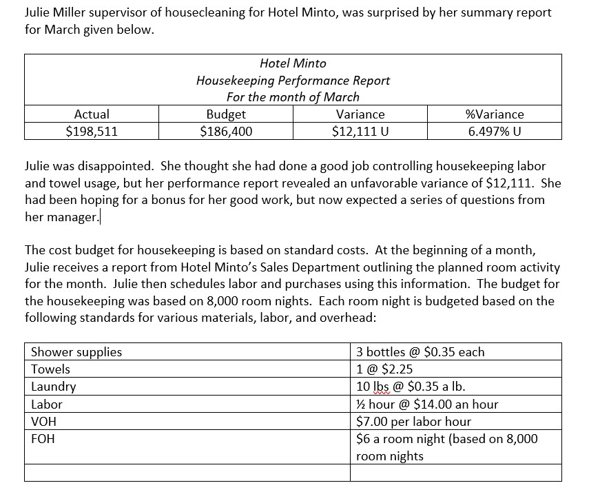 housekeeping supplies and materials