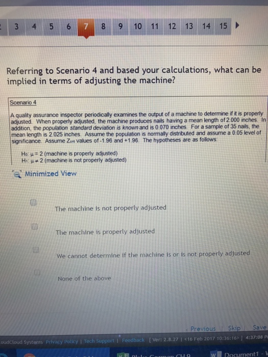 Solved: A Quality Assurance Inspector Periodically Examine 