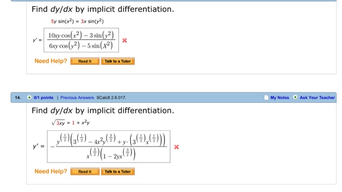 Solved Find Dy Dx By Implicit Differentiation 5y Sin X 2 Chegg Com
