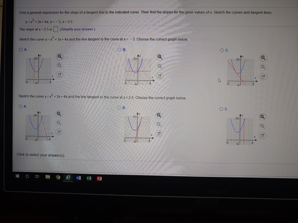 Slope of a curve derivative picture
