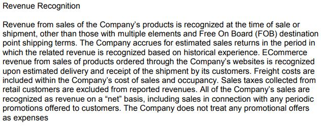 Solved Review The Revenue Recognition Footnote For Barnes