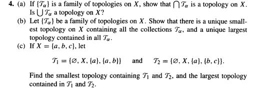 Solved 4 A If Jal Is A Family Of Topologies On X Show Chegg Com