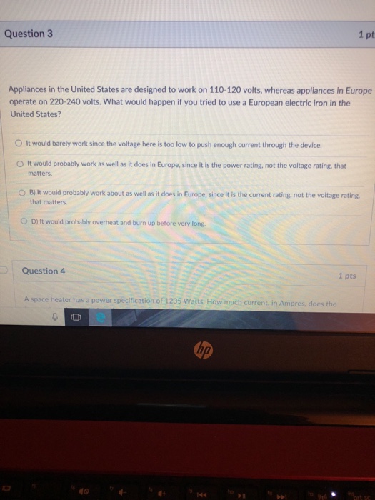 Solved: Question 3 1 Pt Appliances In The United States Ar ...