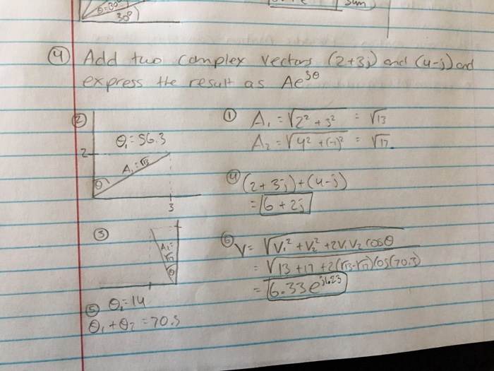 Solved Add Two Complex Vectors 2 3j And 4 J And 4 J Chegg Com