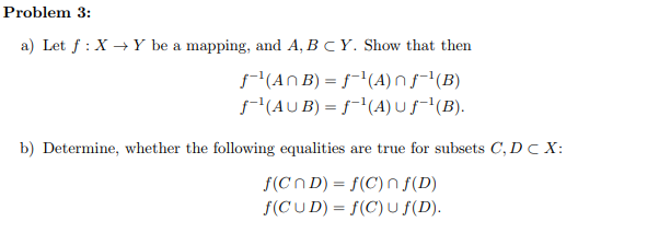 Solved Discrete Math A Let F X Y Be A Mapping And A Chegg Com