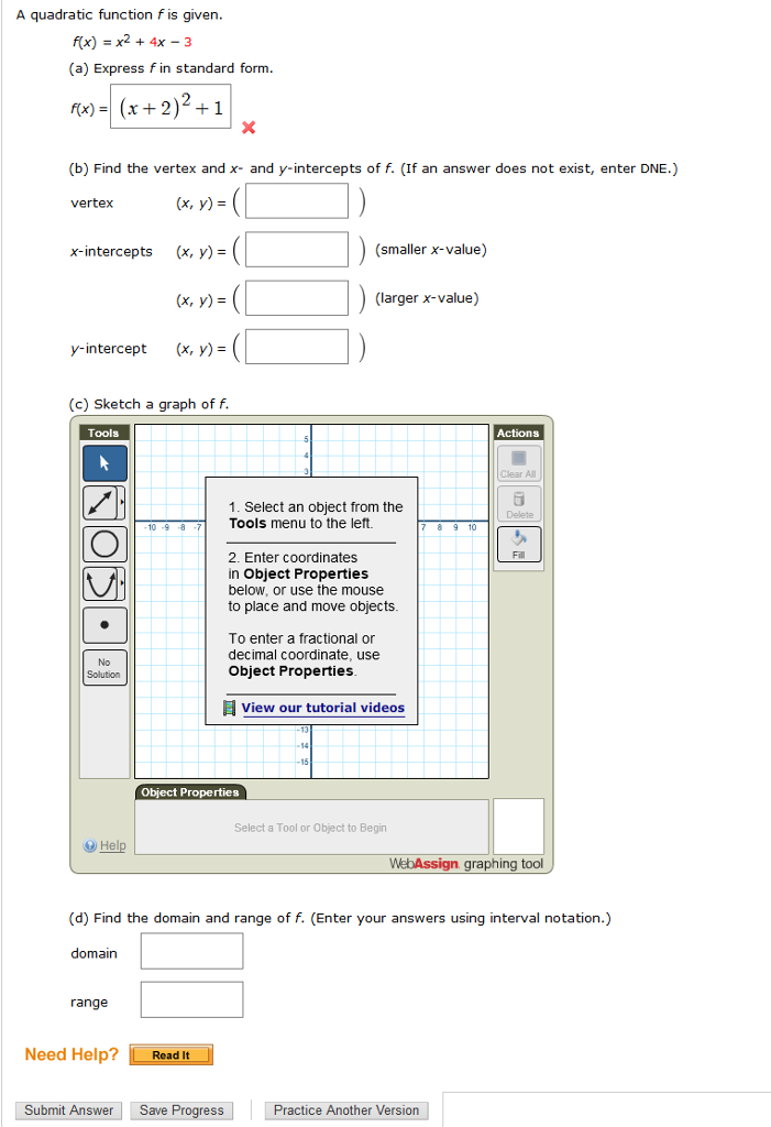 Solved A Quadratic Function F Is Given Fx X2 4x