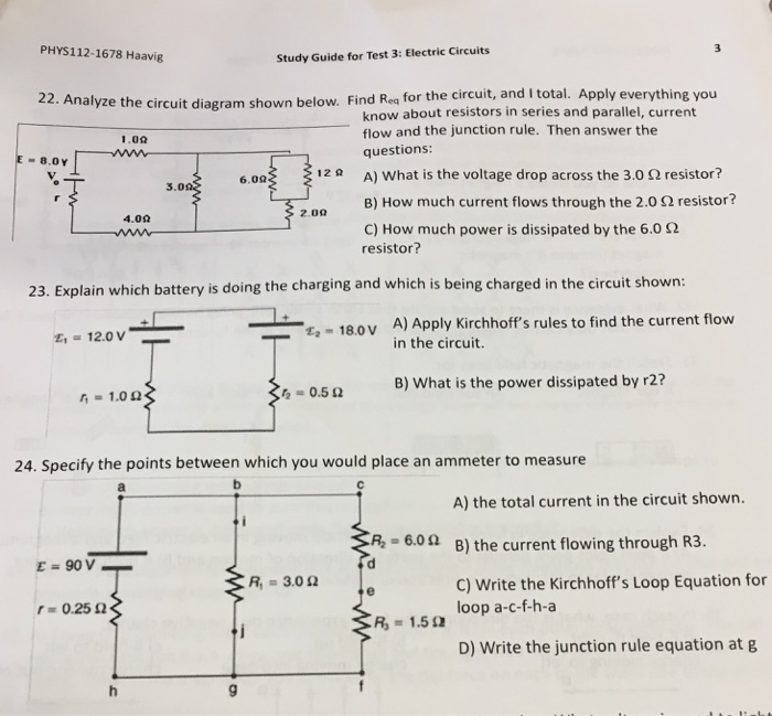 Current Electricity 22 Study Guide Answers