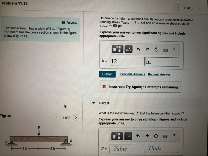 Solved Problem 11.13 (く) 8018 Determine its height h so that 