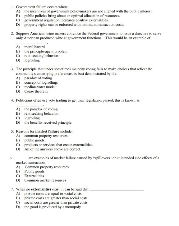 6.3 Market Failure – Principles of Economics