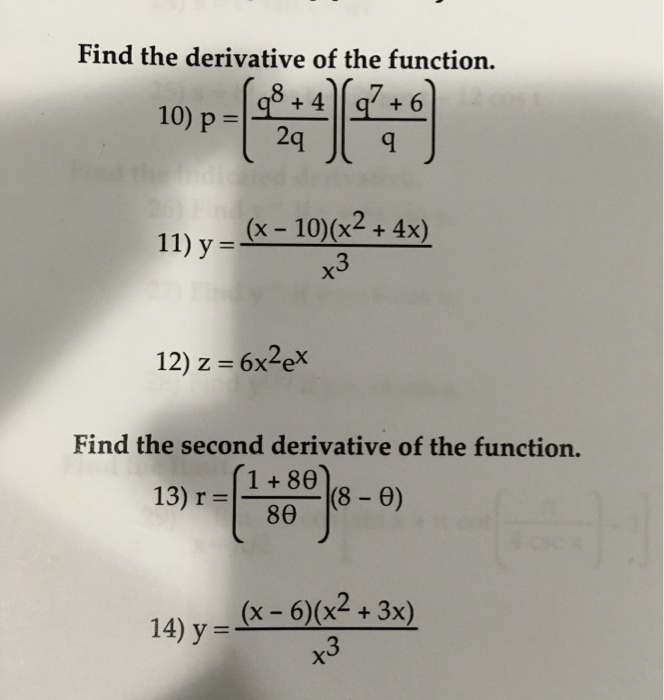 Solved Find The Derivative Of The Function 2 2 11 V Chegg Com