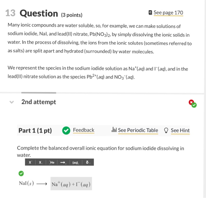 Solved 13 Question 3 Points Many Ionic Compounds Are Water Chegg Com