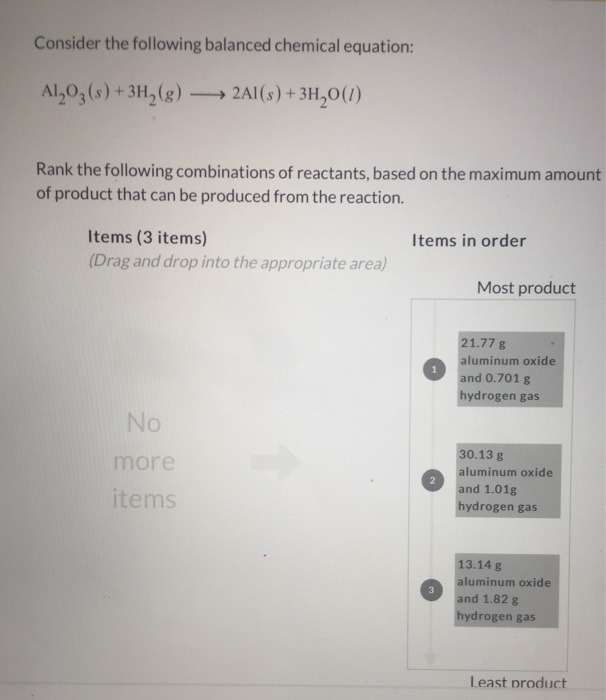 Solved: Consider The Following Balanced Chemical Equation:... | Chegg.com