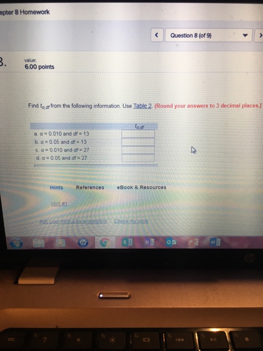 Solved Apter 8 Homework Question 8 Of 9 Value 6 00 Point Chegg Com
