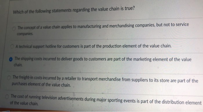 Solved Which Of The Following Statements Regarding The Va