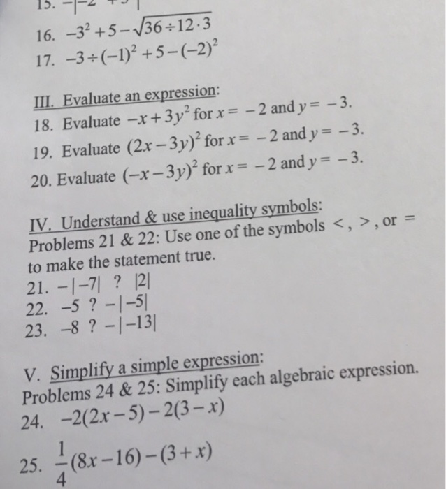 Solved Evaluate An Expression Evaluate X 3 Y 2 For X Chegg Com