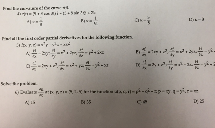 Solved Find The Curvature Of The Curve Rt 4 R T 9 Chegg Com