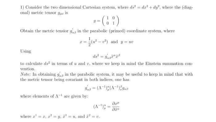 Solved Consider The Two Dimensional Cartesian System Whe Chegg Com