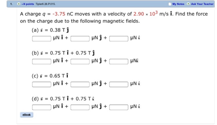 Solved 1 4 Points Tipler6 26 P015 My Notes Ask Your Tea Chegg Com