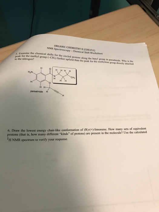 Solved Examine The Chemical Shift For The Circled Protons