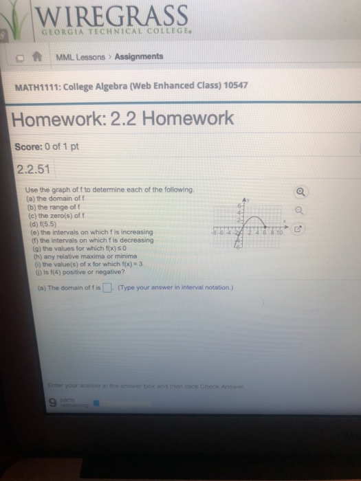 Solved Wiregrass Georgia Technical College Mml Lessons As