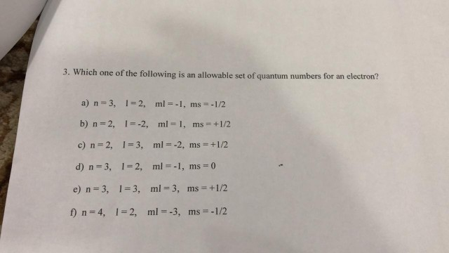 Solved 3 Which One Of The Following Is An Allowable Set Of Chegg Com