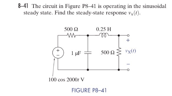 Solved 8 41 The Circuit In Figure P8 41 Is Operating In T Chegg Com